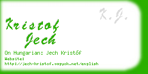 kristof jech business card