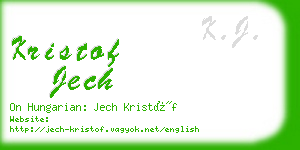 kristof jech business card